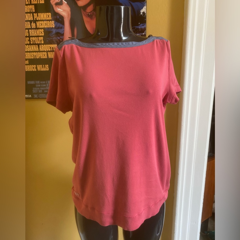 Ralph Lauren Orange Pink Boxy Relaxed Tee